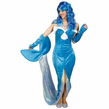 Blauw zeemeermin kostuum voor dames