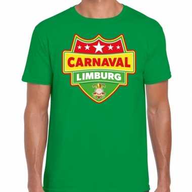 Carnaval verkleed t shirt limburg groen voor heren