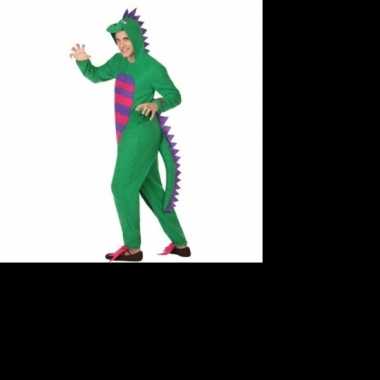 Dierenkostuum groene draak verkleedkostuum voor heren