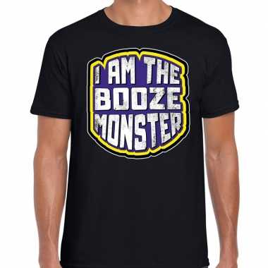 Halloween booze monster verkleed t shirt zwart voor heren