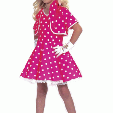 Kostuum roze meisjes jurk