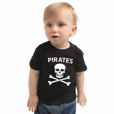 Piraten kostuum shirt zwart voor babys