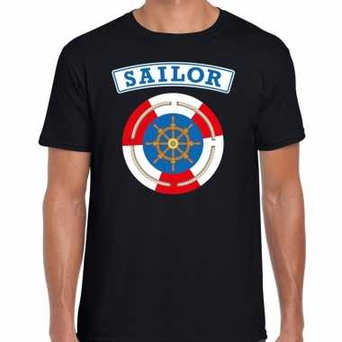Zeeman/sailor verkleed t shirt zwart voor heren