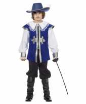Blauw musketier kostuum voor kinderen