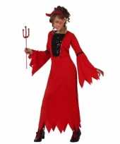 Carnavalskostuum rode duiveljurk voor meiden