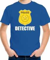 Detective police politie embleem t-shirt blauw voor kinderen