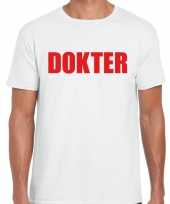 Dokter verkleed t shirt wit voor heren