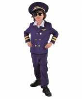 Donkerblauw piloten kostuum voor kids