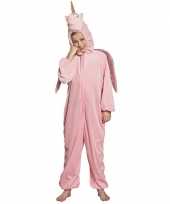 Eenhoorn dieren onesie kostuum voor kinderen roze