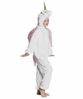 Eenhoorn dieren onesie kostuum voor kinderen wit