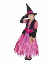 Halloween roze heksen kostuum voor meisjes