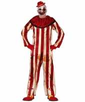 Horror clown billy verkleed kostuum rood wit voor heren
