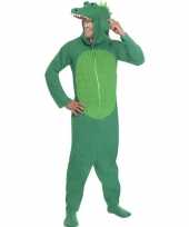 Krokodil onesie kostuum voor volwassenen 10111730