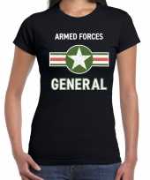 Landmacht armed forces verkleed t shirt zwart voor dames