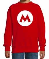 Mario loodgieter sweater rood voor kids