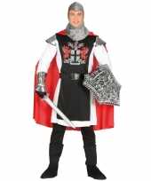 Middeleeuwse ridder met cape verkleed kostuum voor heren