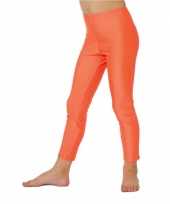 Neon oranje kinder leggings