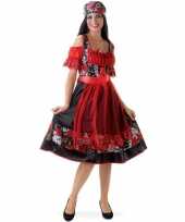 Oktoberfest jurkje rood met zwart