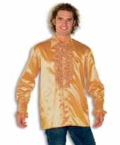 Overhemd goud met rouches heren 10029798
