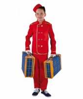 Rood hotelbediende kostuum voor kinderen
