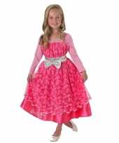 Roze barbie deluxe jurk voor meisjes