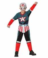 Superheld kapitein amerika kostuum verkleed kostuum voor jongens