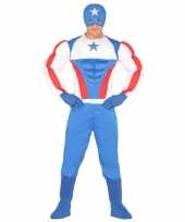 Superheld kapitein amerika kostuum voor heren