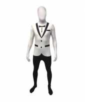 Witte smoking morphsuit volwassenen